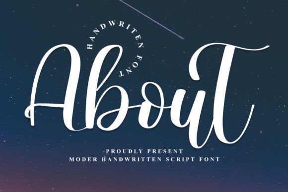 About: A Handwritten Font for Modern Editorial Design
