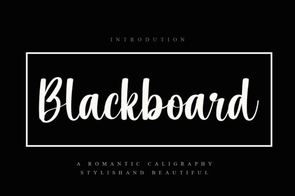 Blackboard: A Delicate Script Font for Elegant Craft and Product Design
