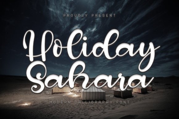 Holiday Sahara: A Delicate Script Font for Handmade Labels, Invitations & Craft Designs