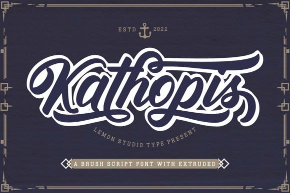 Kathopis: A Vintage-Inspired Script Font for Modern Editorial Design