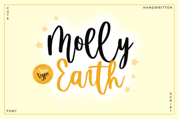 Molly Earth: A Playful Script Font for Handmade Labels, Invitations & Creative Crafts