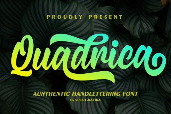 Quadrica: A Retro Script Font for Modern Campaign Design