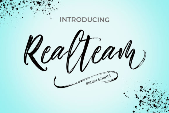 Realteam: A Brush Script Font That Elevates Your Brand’s Personality