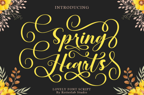 Spring Hearts: A Modern Calligraphy Font for Crafters & Sellers